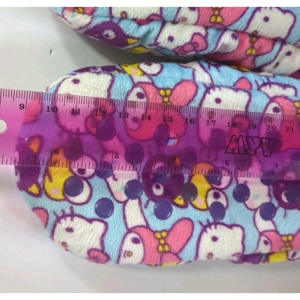 Hello Kitty Toddler Fuzzy Babba Slipper Socks Size 13 Grip Bottom Shoes Pink